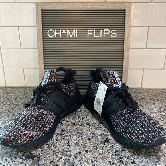 Adidas UltraBOOST 3.0 Black Multi-Color Mens NIB - Picture 4 of 7
